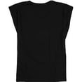 thumbnail image 2 of Eileen Fisher Womens Solid Basic T-Shirt, Black, Petite, PM, 2 of 2