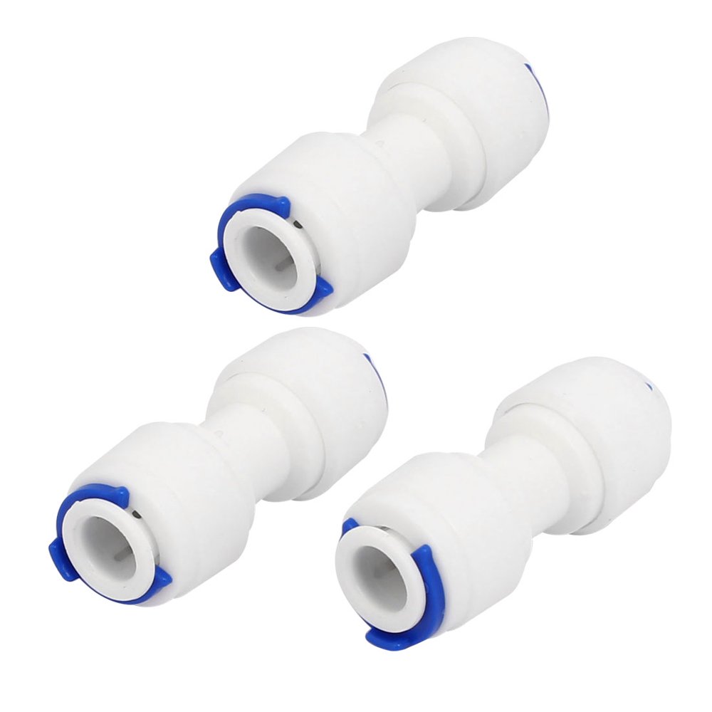 1/4" Straight Push Fit Quick Connect 3pcs for RO Water System Drinking