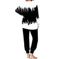 thumbnail image 5 of VBTAPA Womens 2 Piece Casual Sweatsuit Color Block Long Sleeve Crewneck Top Drawstring Jogger Pants Matching Lounge Track Suit Sets with Pockets White XXL, 5 of 8