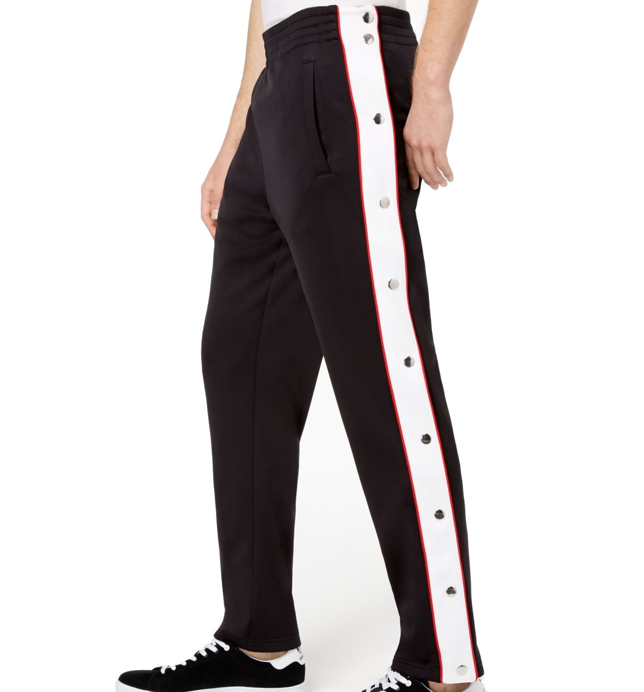 mens pants with side stripe