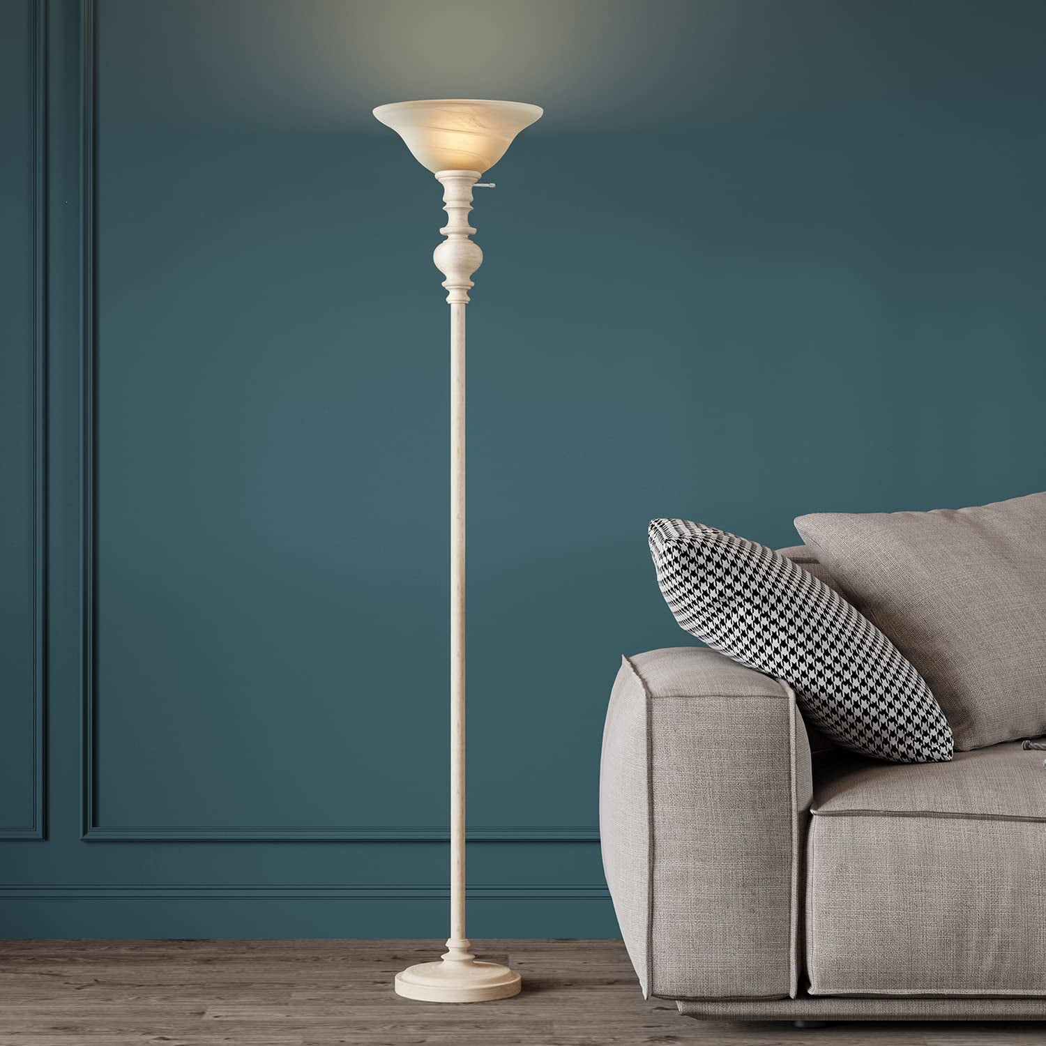 Torchiere Floor Lamp for Living Room Bedroom 70'' Rustic Farmhouse