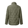 thumbnail image 3 of hoksml Women’s Stand‑Collar Diamond Quilted Jacket, Zip‑Up Lightweight Outer Coat, 3 of 7