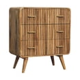 thumbnail image 2 of Light Brown Solid Mango, Stylish Design - 3-Drawer Chest for Living Space, 2 of 6