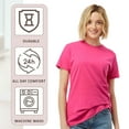 thumbnail image 4 of Next Level Women’s Cotton T-Shirt, Wholesale T-Shirts 100% Ring-Spun Cotton Short Sleeve Crewneck Tees, Mix Tee Shirt (Bright Color 3 Pack, S), 4 of 8