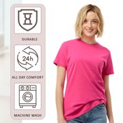 Next Level Women’s Cotton T-Shirt, Wholesale T-Shirts 100% Ring-Spun Cotton Short Sleeve Crewneck Tees, Mix Tee Shirt (Dark+Bright Color 6 Pack, M)