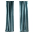 thumbnail image 5 of 3S Brother's Solid Luxury Matte Velvet Soft Curtains Set of 2 Panels Hanging Back Tap & Rod Pocket Home Décor Bedroom Kitchen Office Windows Room Darkering ( Maya-52"x84"), 5 of 6