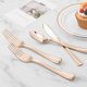 thumbnail image 3 of Pre Rolled Napkins with Silver Cutlery Set for Party,Rose Gold, 3 of 5