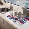 thumbnail image 2 of 250th Anniversary Dish Drying Mats for Kitchen Counter, Abstract Swirls Stars Independence Day Absorbent Coffee Bar Mat with Non-slip Rubber Backed Quick Drying Dish Rack Pad 12"x16", 2 of 9