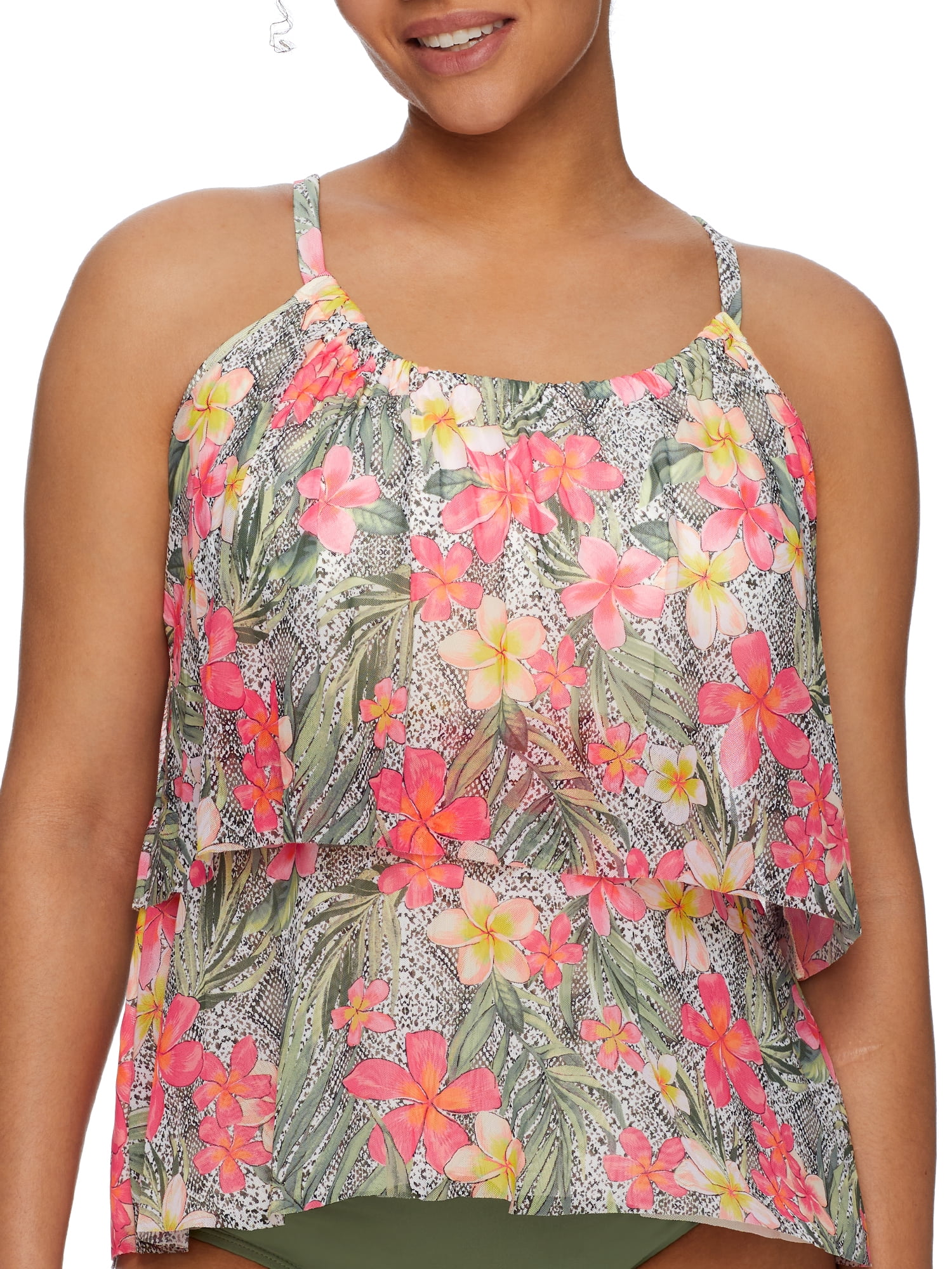 Coco Reef Womens Monaco True Layered Mesh Underwire Tankini Top CDD