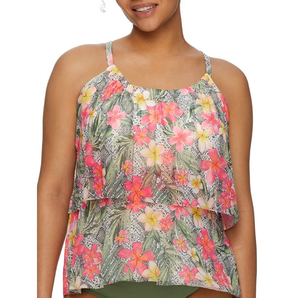 Coco Reef Womens Monaco True Layered Mesh Underwire Tankini Top CDD