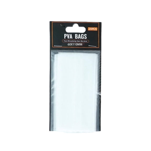 Yammee 20Pcs Fast Dissolving PVA Bag Water Soluble Sacks Fishing Lures Bag None Residues Fishing Tackle Accessories Enduring