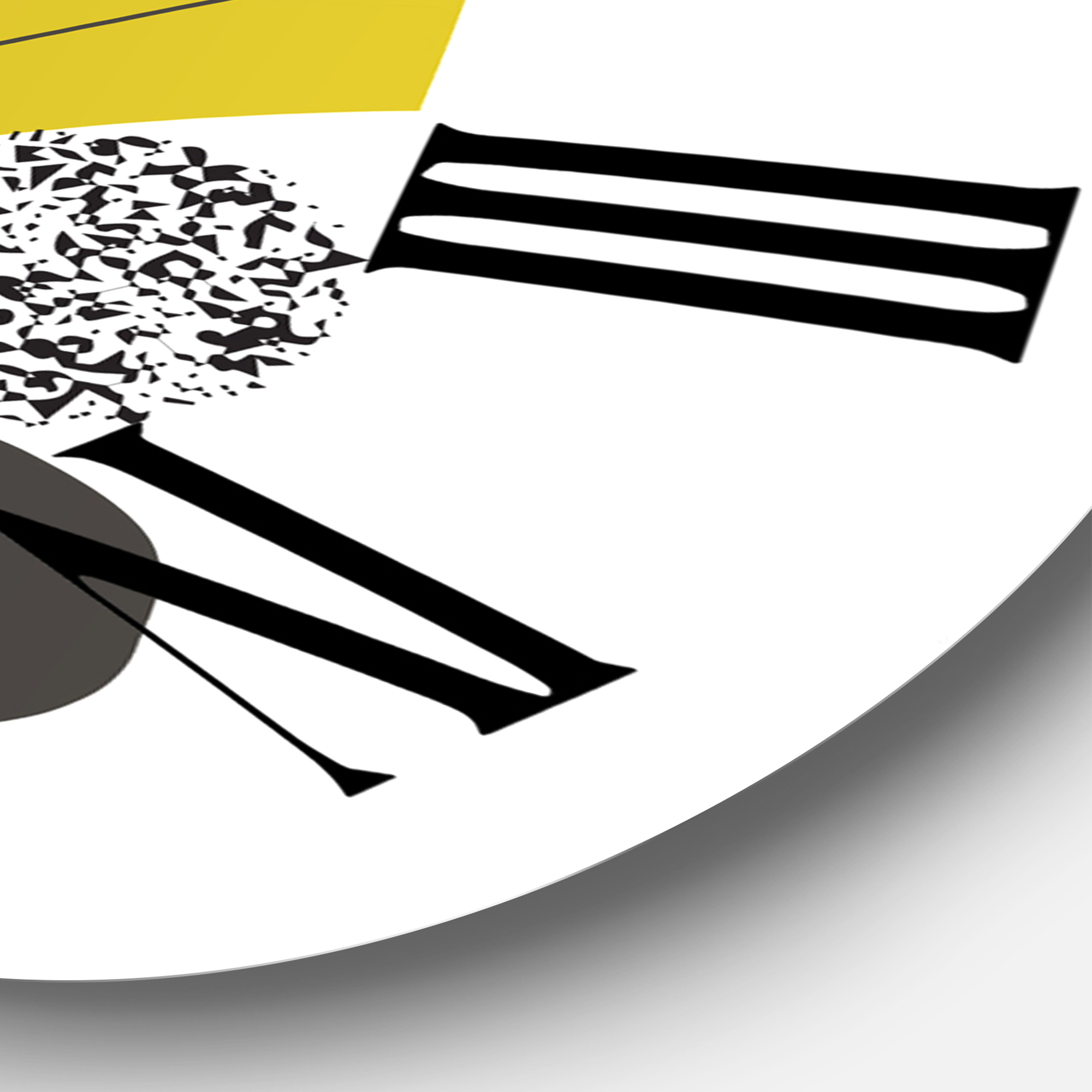 Designart 1 in Modern,Contemporary Wall Clock