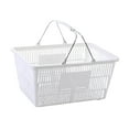 thumbnail image 2 of Cesta de la compra Supermercado Organizador Hierro Robusto Portátil Ergonómico con Asa Blanco, 2 of 9