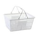 thumbnail image 2 of Cesta de la compra, organizador de supermercado, cesta multiusos de hierro para almacenamiento portátil Blanco, 2 of 9