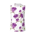 thumbnail image 6 of Lsque Orchids Flowers Print Men's Cotton Blend Sleeveless Muscle Shirts (S-3XL)- Moisture Wicking, Odor Protection, UPF 30+,Small, 6 of 8