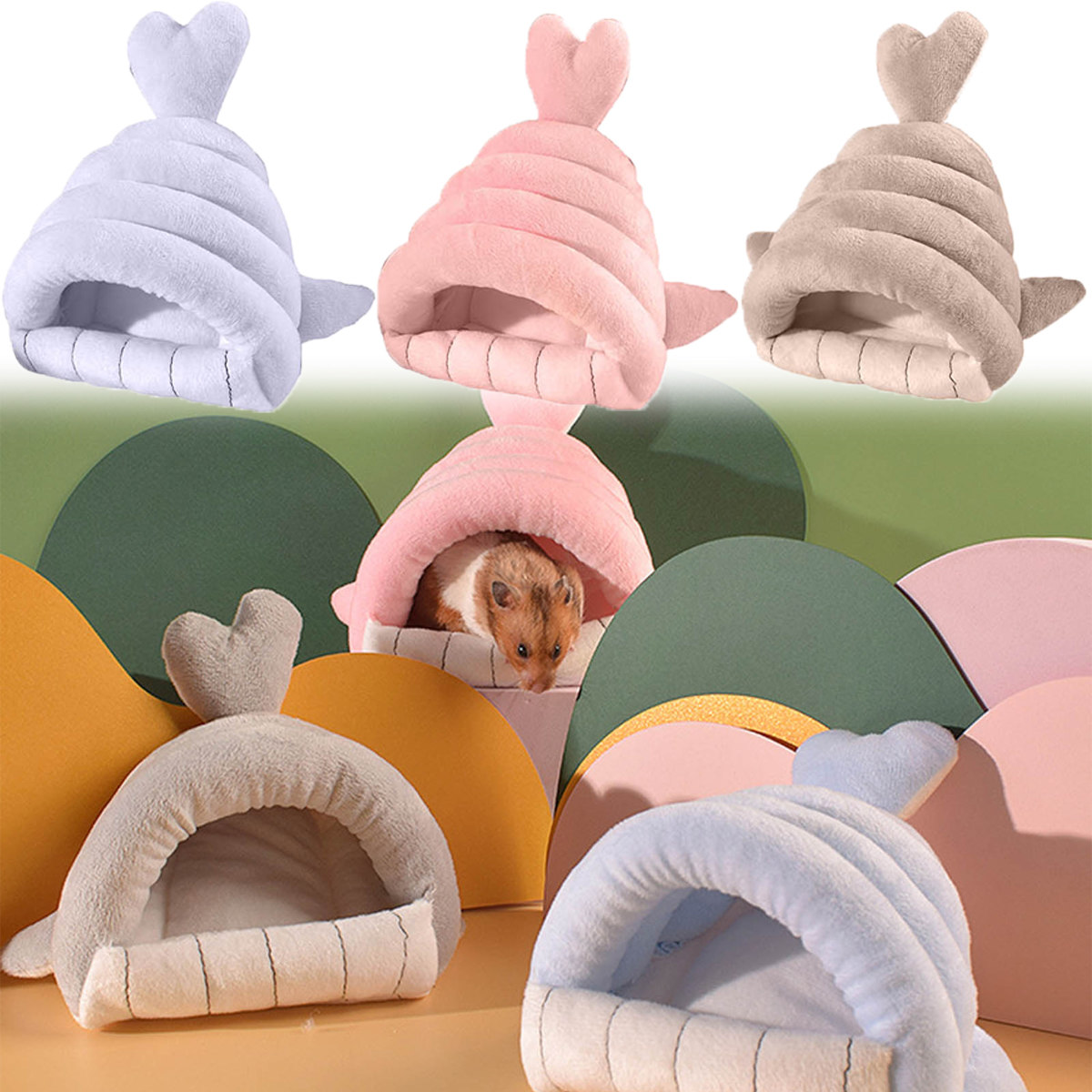 Pet Enjoy Guinea Pig Bed Cave Cozy Hamster House,Small Animals Hideout Cute Hamster Bedding for