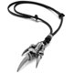 thumbnail image 1 of Alloy Leather Pendant Necklace Dragon Claw Gothic Adjustable 16 ~ 26 Inch Chain Man, Woman Silver Black, 1 of 5