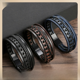 thumbnail image 2 of Pulsera tejida de cuerda de cuero multicapa para hombre, joyería de moda, pulsera de cuerda de cuero, pulsera con hebilla magnética de aleación, 2 of 5