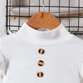 thumbnail image 5 of Children's Clothing Cool Handsome Girls Solid Color High Neck Long Sleeve Top +PU Leather Pleated Skirt + Belt Three Suit, 5 of 8