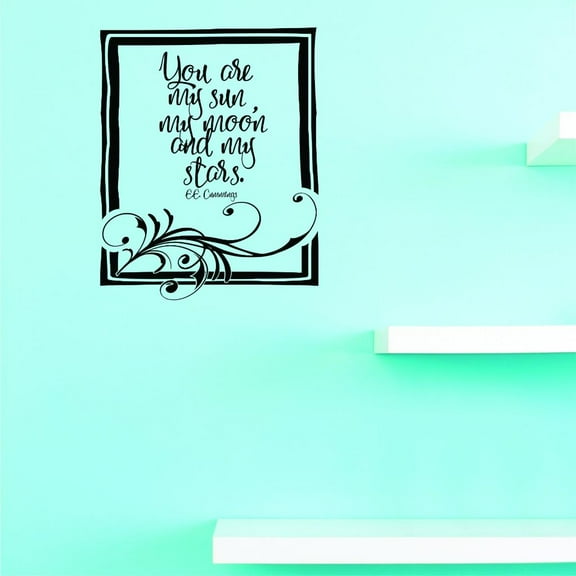 Custom Decals You Are My Sun, My Moon And My Stars.Wall Art Size: 20 X 20 Inches Color: Black