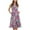 Purple Womens Summer Dress, variant on USSUMA Sundresses for Women Casual Summer Women's Bohemian Smocked Flowy Sundress Summer Floral Print Sleeveless Ruffle Tiered Beach Long Midi Dress
