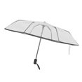 thumbnail image 3 of Clear Umbrella, High Density Black Ribs Compact Umbrella Transparent  for Travel, 3 of 8