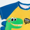 thumbnail image 5 of Icvfdpl Children Summer Short Sleeved Cartoon Dinosaur Print Swimsuit Short Pants Hat Four Piece Set Cute Vacation Wear, 5 of 7