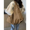 thumbnail image 4 of Deago Tote Bag for Women Large Nylon Slouchy Hobo Bag Crescent Shoulder Bag Vintage Casual Travel Gym Shopper Pleated Handbag (Coffee), 4 of 8