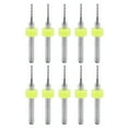 thumbnail image 1 of Brocas para PCB de carburo de tungsteno de 1mm para herramientas rotativas CNC, 1/8 de pulgada de vástago, 10 piezas, 1 of 3