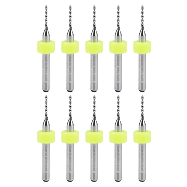 Brocas para PCB de carburo de tungsteno de 1mm para herramientas rotativas CNC, 1/8 de pulgada de vástago, 10 piezas