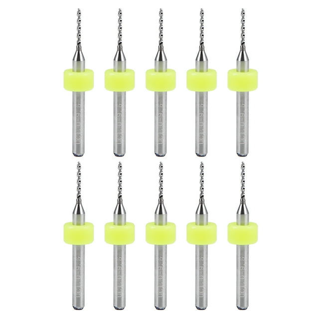 Brocas para PCB de carburo de tungsteno de 1mm para herramientas rotativas CNC, 1/8 de pulgada de vástago, 10 piezas