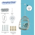 thumbnail image 4 of AOOWOW Hanging Egg Chair Without Stand, Wicker Swing Chair with Cushion, 350lbs Capacity Indoor Outdoor Khaki Chair, 4 of 5