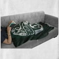 thumbnail image 6 of Hippie Soft Flannel Fleece Blanket, What the World Needs Now is Love Words Lettering Art Circle Grunge Typography, Cozy Plush for Indoor and Outdoor Use, 50" x 60", Dark Green White, by Ambesonne, 6 of 6