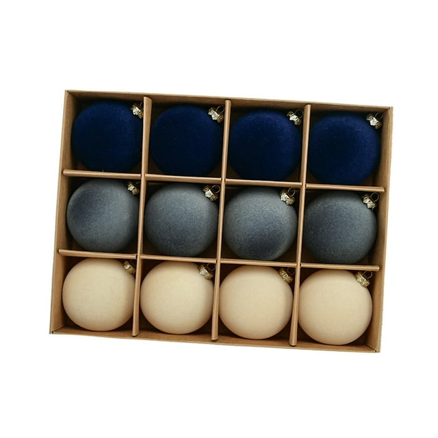 12 piezas de adornos de bolas de Navidad decoraciones colgantes para árboles de Navidad bolas decorativas de bricolaje Macarena Estilo B
