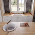 thumbnail image 4 of Pemberly Row White 27" x 18" Fireclay Undermount / Drop In Firelcay Kitchen Sink, 4 of 9