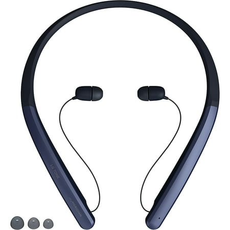 LG Tone Flex Wireless Bluetooth Stereo Neckband Earbuds HBS-XL7-32-Bit Hi-Fi DAC, Meridian Audio,Google Assistant (Navy Blue)