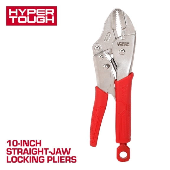 Hyper Tough 10-inch Straight Jaw Locking Plier with Triggerless Release