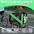 thumbnail image 4 of CQSXDA Steel Frame Folding Dog Bike Trailer with 100LB Capacity Ideal for Cycling, Jogging, and All-Outdoor Activities，Black+Green, 4 of 17