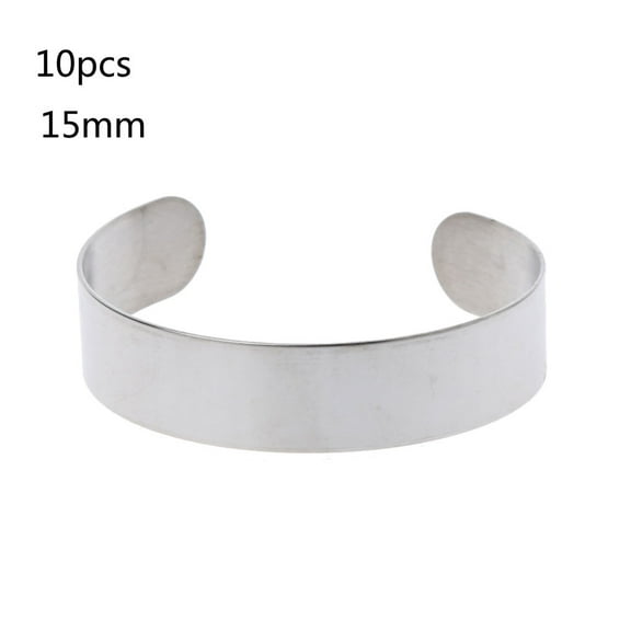 10 Pcs Stainless Steel Bracelet Cuff Bangle Cuff Bangles Jewelry Making for Birthday Presents