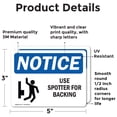 thumbnail image 2 of (2 Pack) Use Spotter For Backing Sign, 2 of 7