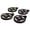 Black, Yellow, Pink, variant on SKLZ x Spittin' Chiclets Universal Shooting Targets, 4 Pack, Pink/Yellow/Black
