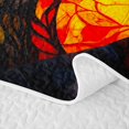 thumbnail image 5 of Homewish Watercolor Tree Of Life Quilt Full,Colorful Boho Glass Full Bedspread Sets,Black Reversible,3 Pieces, 5 of 7