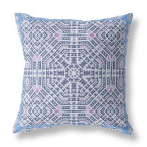 26â€ Lilac Blue Geostar Indoor Outdoor Throw Pillow