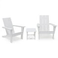 thumbnail image 6 of Arcadia White HDPE Outdoor Adirondack Chair and Table Set (3-Piece), 6 of 17