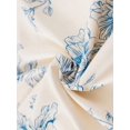 thumbnail image 6 of Sky Blue Floral Print V-Neck Lace Trim Maxi Dress For Summer Vacation, 6 of 30
