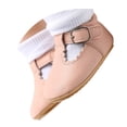 thumbnail image 3 of JIAYUE Baby Sandals Closed Toe Solid Color With Ankle Strap For Girls Soft Sole Comfortable For 0 18 Months Casual Spring Summer Fall Toddler Shoes, 3 of 9