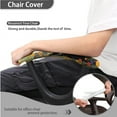 thumbnail image 4 of SCRAWLGOD Black Cat Floral Dustproof Computer Chair Cover with Armrest Slipcovers 4 Pieces Easy to Remove Rotating Chair Protector Breathable Swivel Chair Slipcover, 4 of 7
