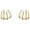 Gold, variant on Cubic Zirconia Half Stud Earrings Cartilage S925 Sterling Silver Crystal Wrap Studs Earring for Women