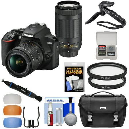 Nikon D3500 Digital SLR Camera + 18-55mm VR + 70-300mm DX AF-P Lenses with Case + Tripod + Filters +
