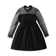 thumbnail image 1 of Cathalem Robe de Printemps pour Petites Filles Robe Ample Décontractée/fête, Noir 120, 1 of 5